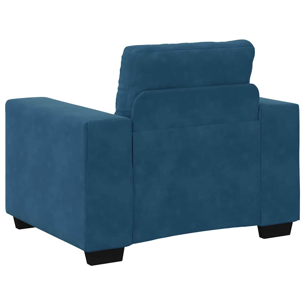 Juego de Sofá 3 pcs Azul 221 x 80 x 80 cm Terciopelo