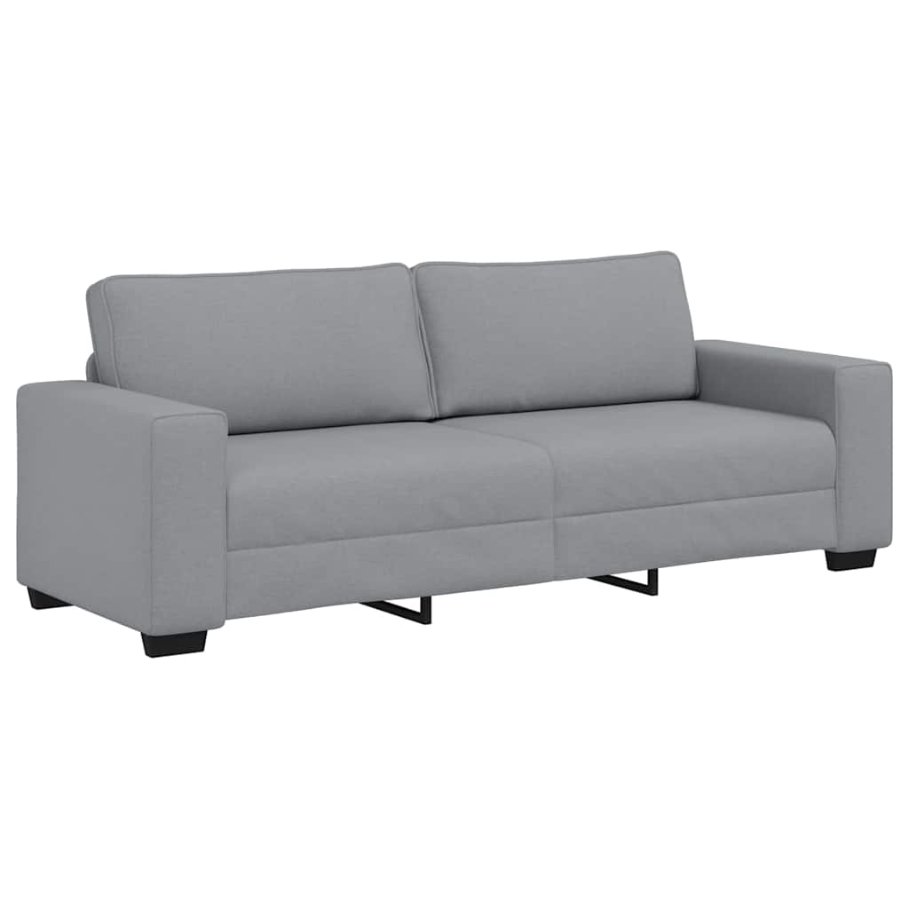 Conjunto de sofá de 3 piezas con cojines de tela gris claro