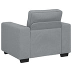 Conjunto de sofá de 3 piezas con cojines de tela gris claro