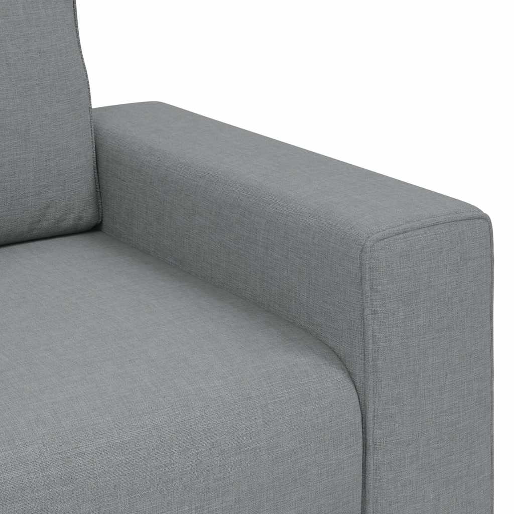 Conjunto de sofá de 3 piezas con cojines de tela gris claro