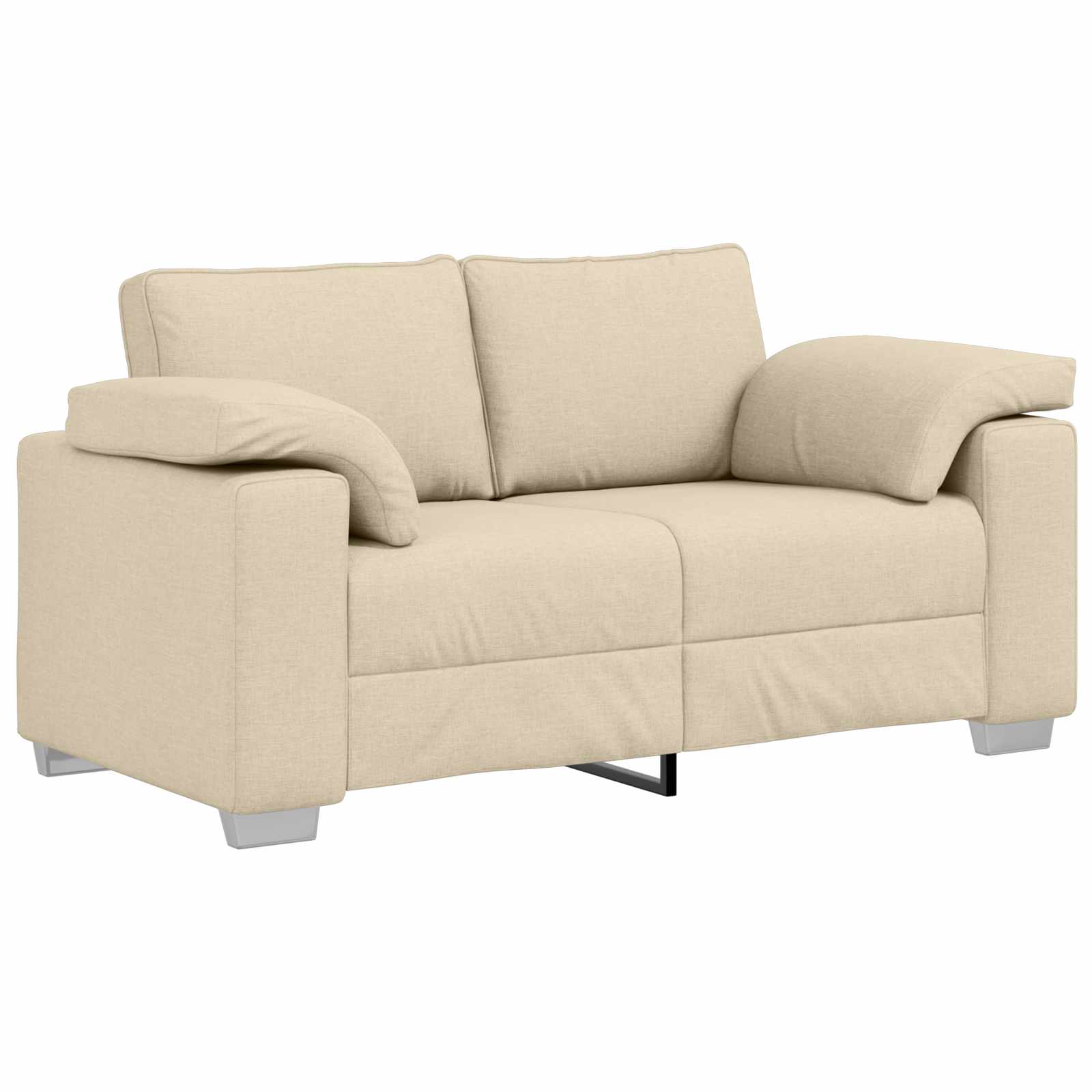 Sofá 3 pcs Crema 219 x 80 x 82 cm Tejido mezcla de lino