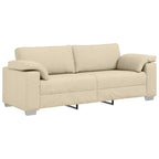 Sofá 3 pcs Crema 219 x 80 x 82 cm Tejido mezcla de lino