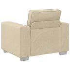 Sofá 3 pcs Crema 219 x 80 x 82 cm Tejido mezcla de lino