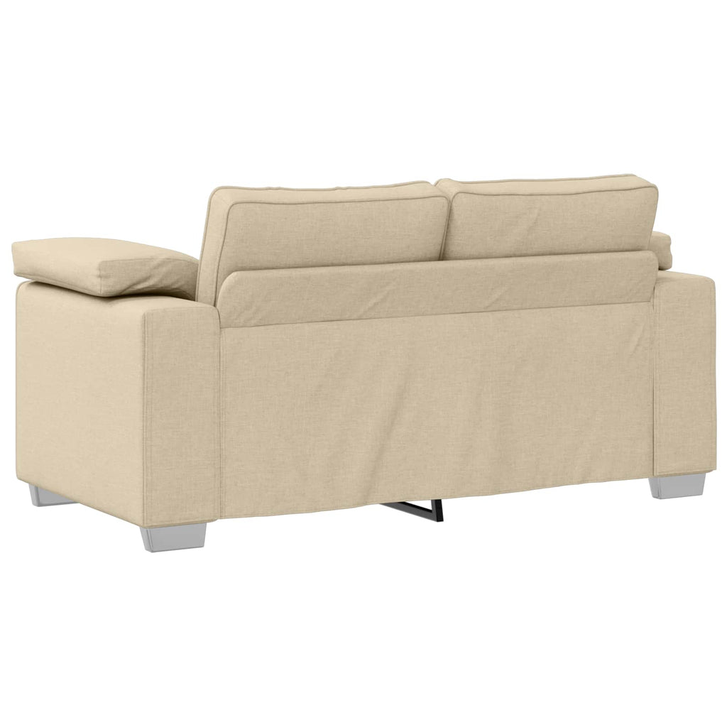 Sofá 3 pcs Crema 219 x 80 x 82 cm Tejido mezcla de lino