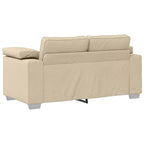 Sofá 3 pcs Crema 219 x 80 x 82 cm Tejido mezcla de lino