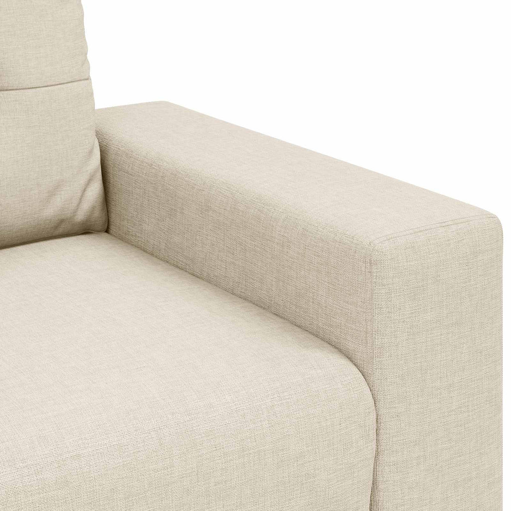 Sofá 2 pcs Beige 221 x 80 x 80 cm Tejido mezcla de lino