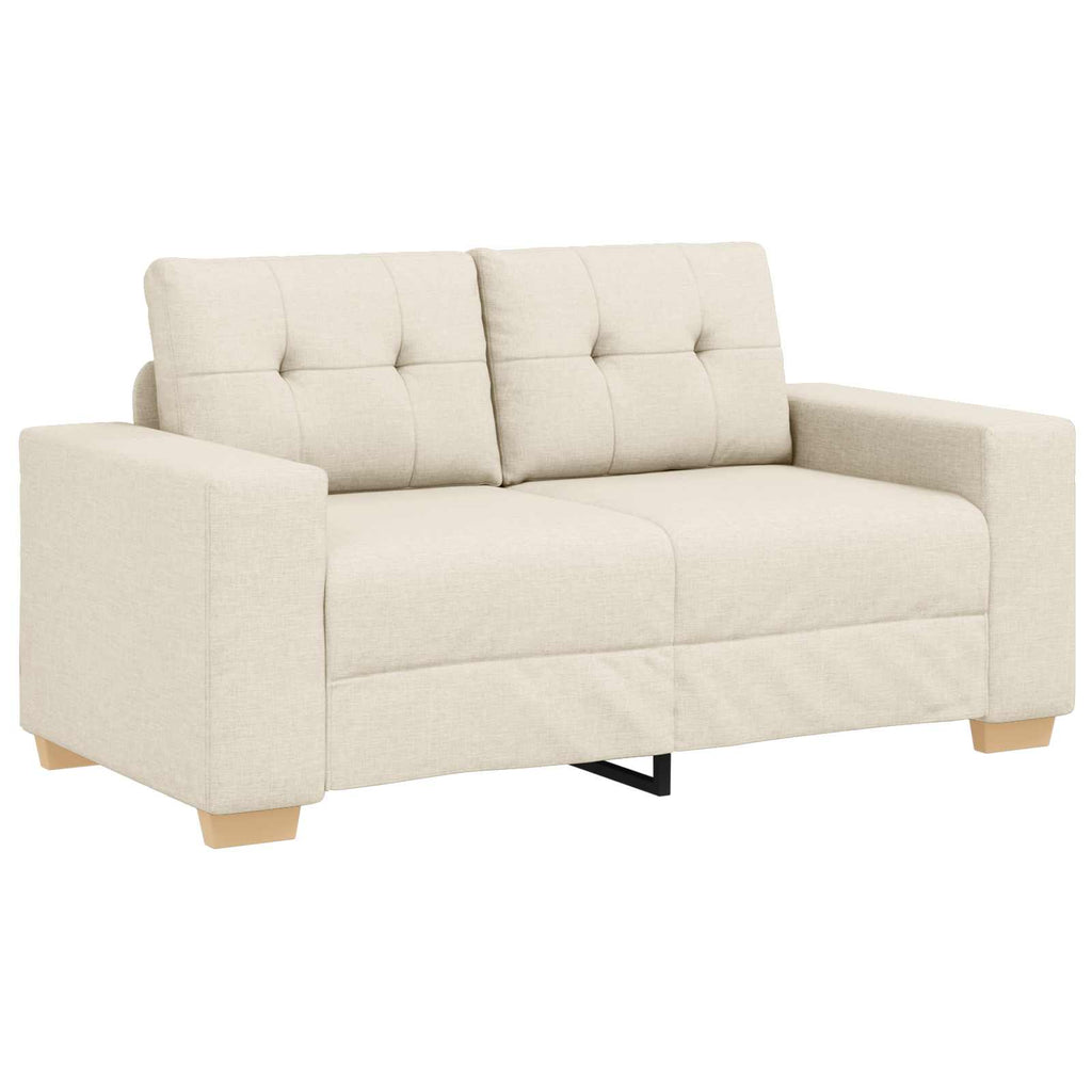 Sofá 2 pcs Beige 221 x 80 x 80 cm Tejido mezcla de lino