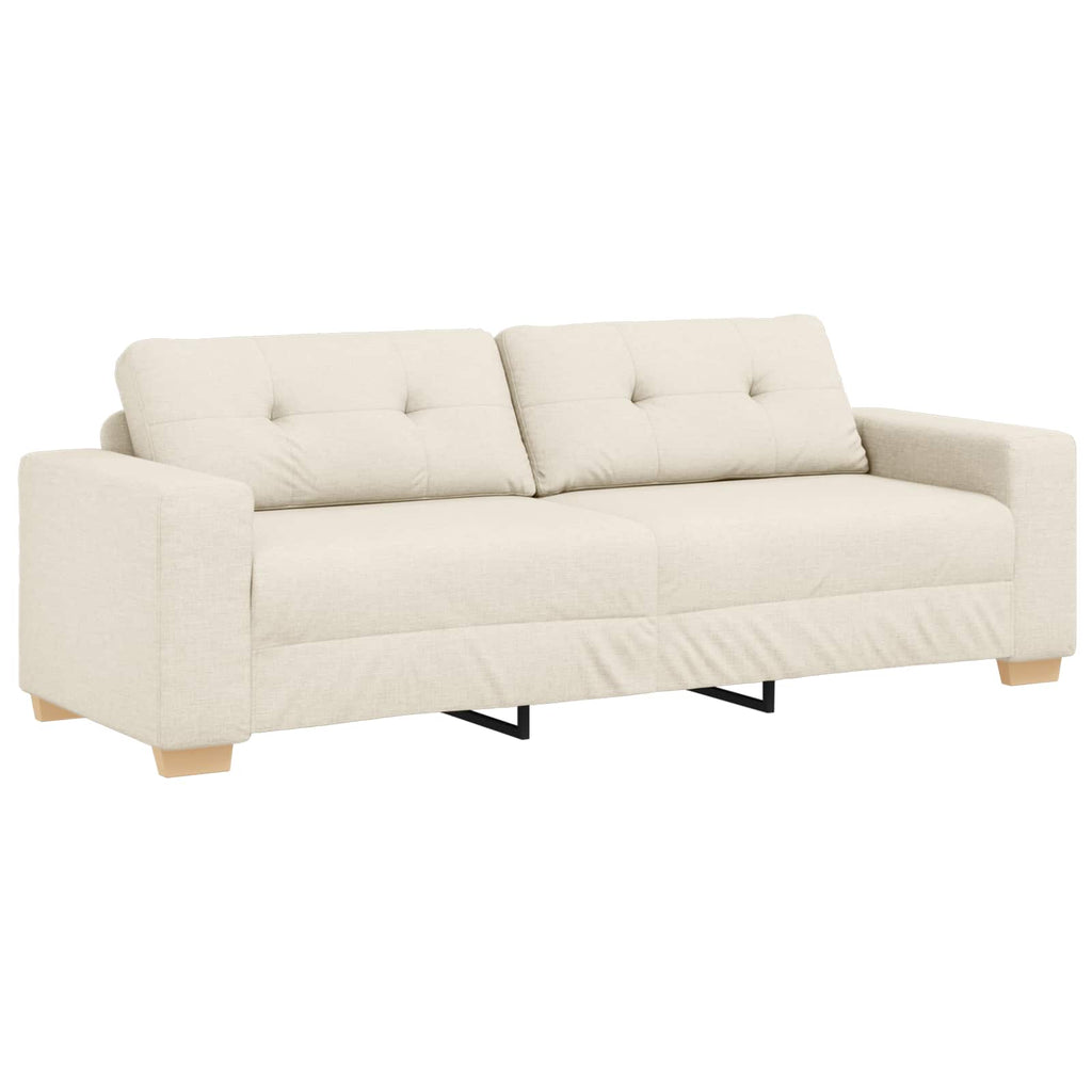 Sofá 2 pcs Beige 221 x 80 x 80 cm Tejido mezcla de lino