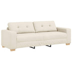 Sofá 2 pcs Beige 221 x 80 x 80 cm Tejido mezcla de lino