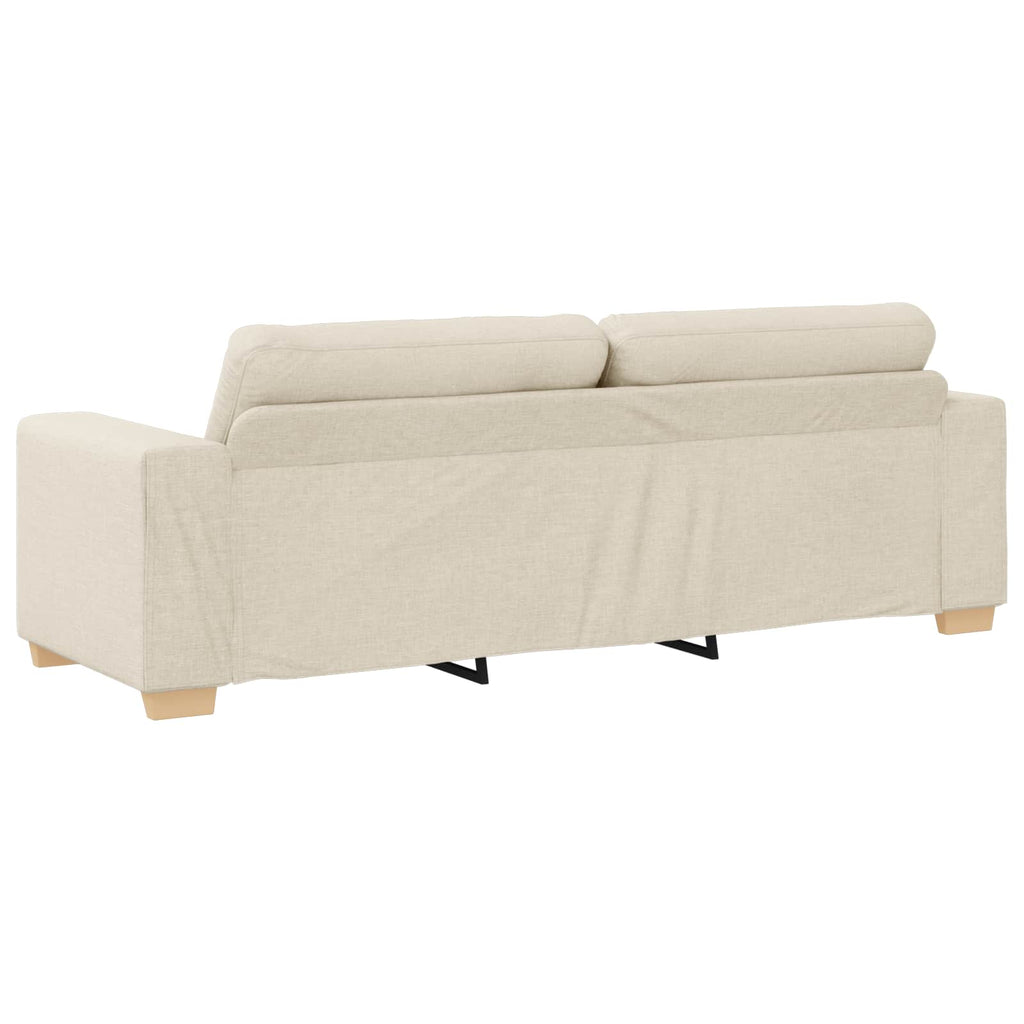 Sofá 2 pcs Beige 221 x 80 x 80 cm Tejido mezcla de lino