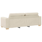 Sofá 2 pcs Beige 221 x 80 x 80 cm Tejido mezcla de lino