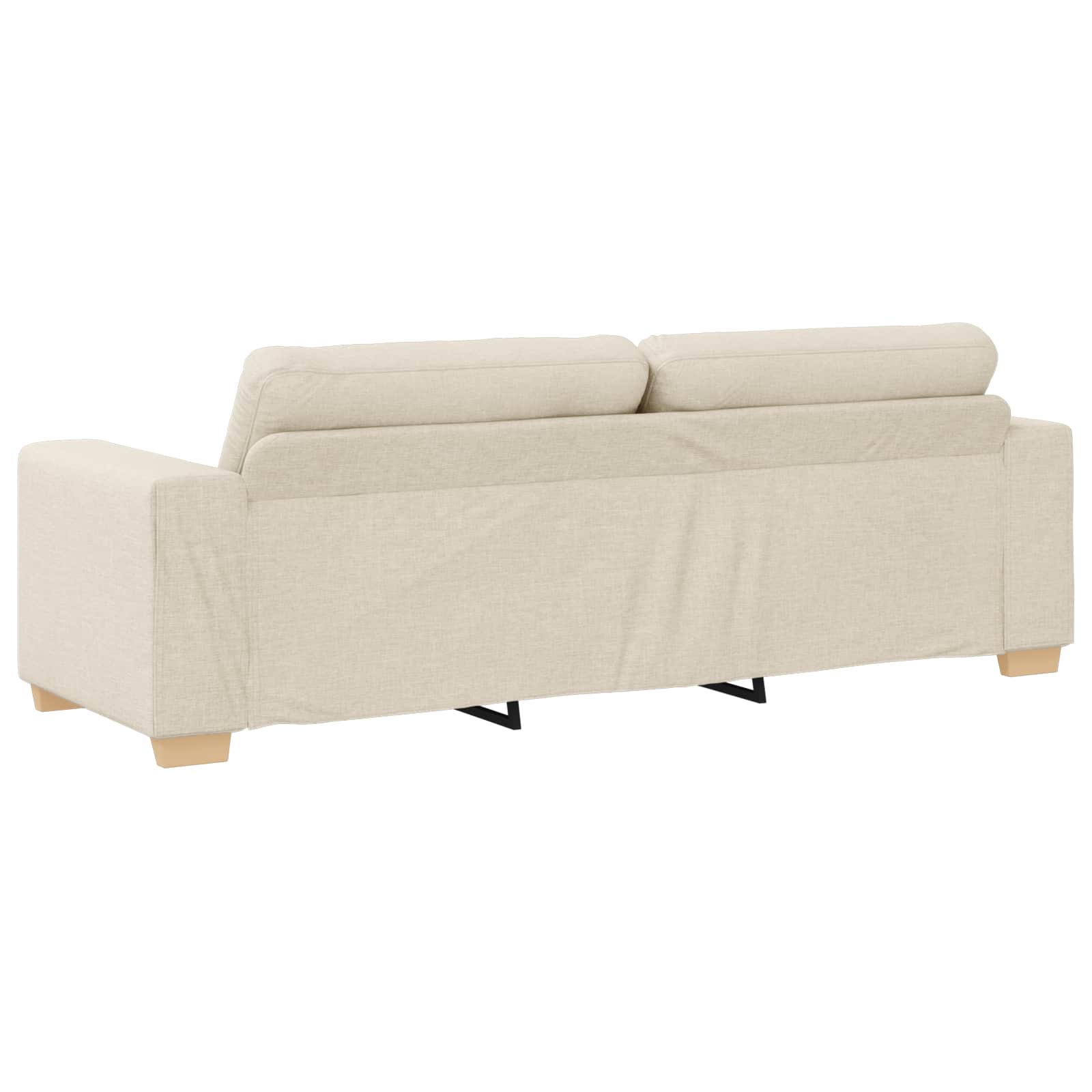 Sofá 2 pcs Beige 221 x 80 x 80 cm Tejido mezcla de lino