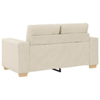 Sofá 2 pcs Beige 221 x 80 x 80 cm Tejido mezcla de lino