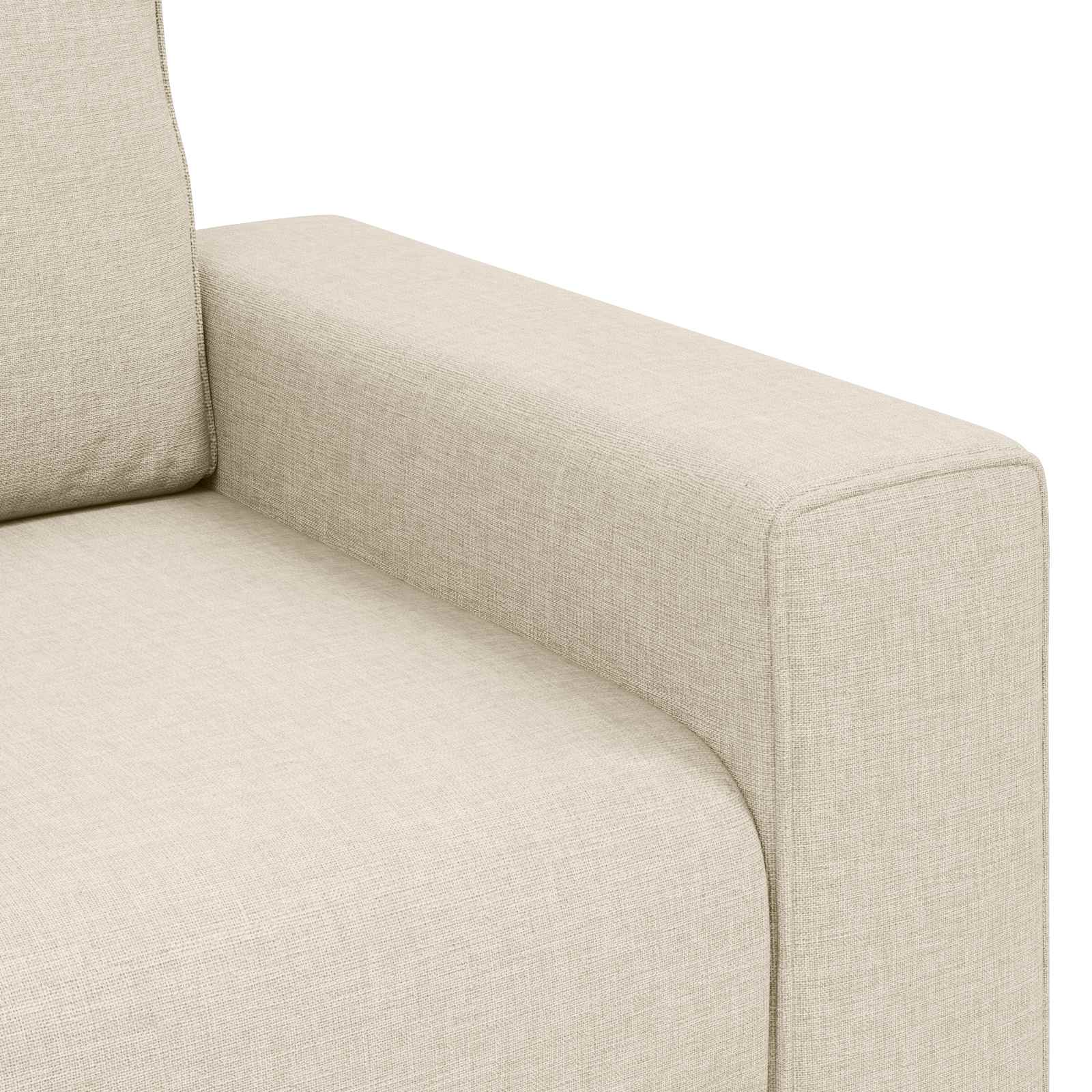 Sofá 2 pcs Beige 221 x 80 x 82 cm Tejido mezcla de lino
