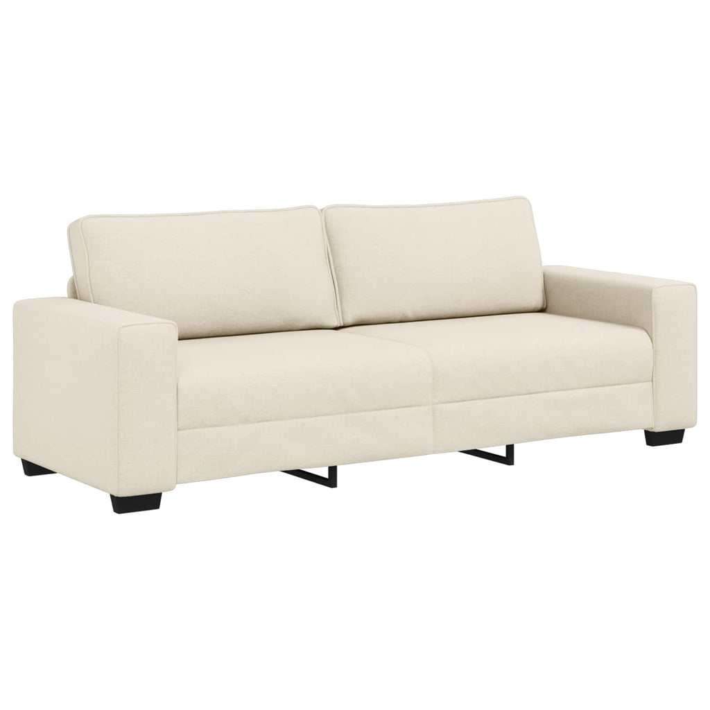 Sofá 2 pcs Beige 221 x 80 x 82 cm Tejido mezcla de lino