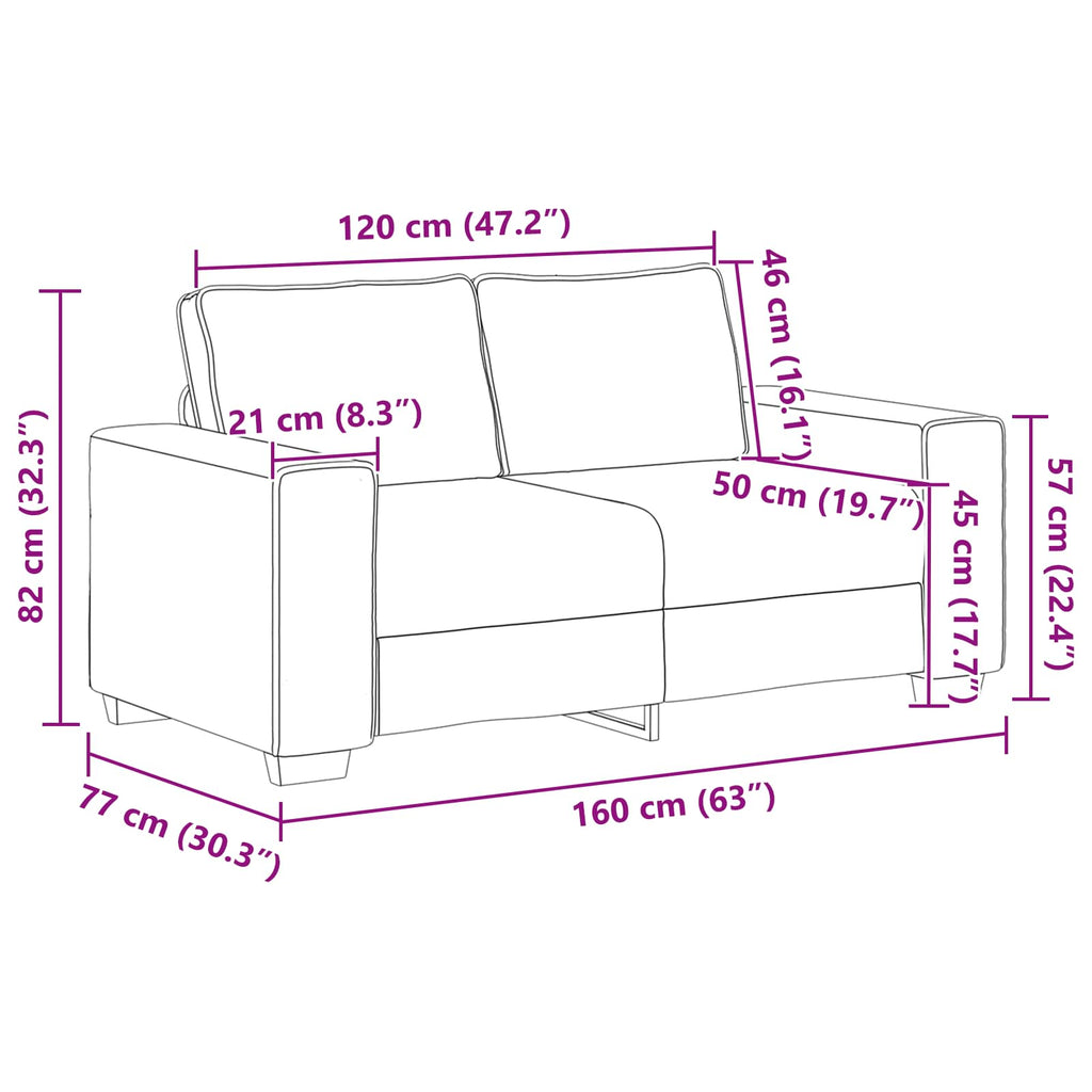 Sofá 2 pcs Beige 221 x 80 x 82 cm Tejido mezcla de lino
