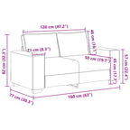 Sofá 2 pcs Beige 221 x 80 x 82 cm Tejido mezcla de lino