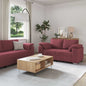 2-piece Sofa Cream 219 x 80 x 82 cm fabric
