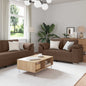 2-piece Sofa Cream 219 x 80 x 82 cm fabric