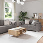 2-piece Sofa Cream 219 x 80 x 82 cm fabric