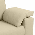 Sofá 2 pcs Crema 219 x 80 x 82 cm tela