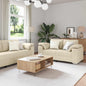 2-piece Sofa Cream 219 x 80 x 82 cm fabric