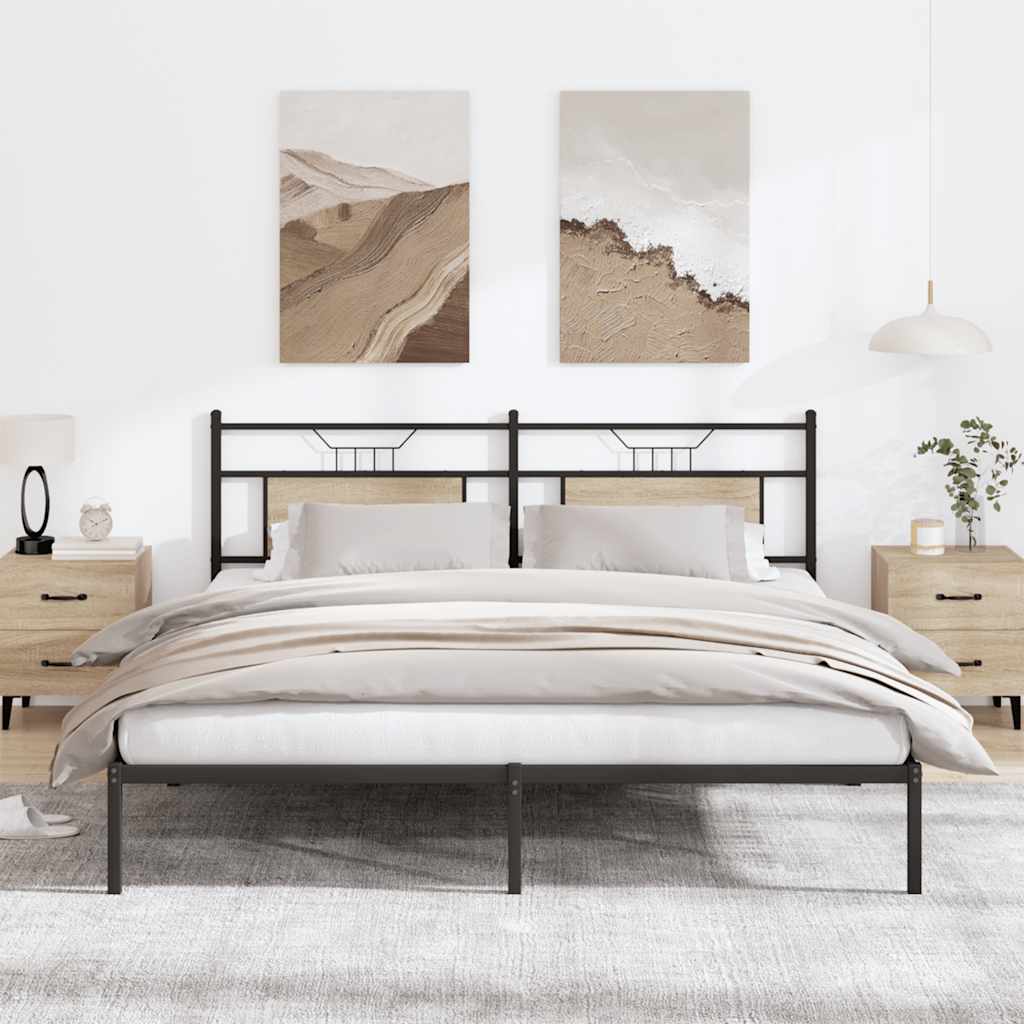 Cama sin colchón blanca 180x200 cm madera de ingeniería