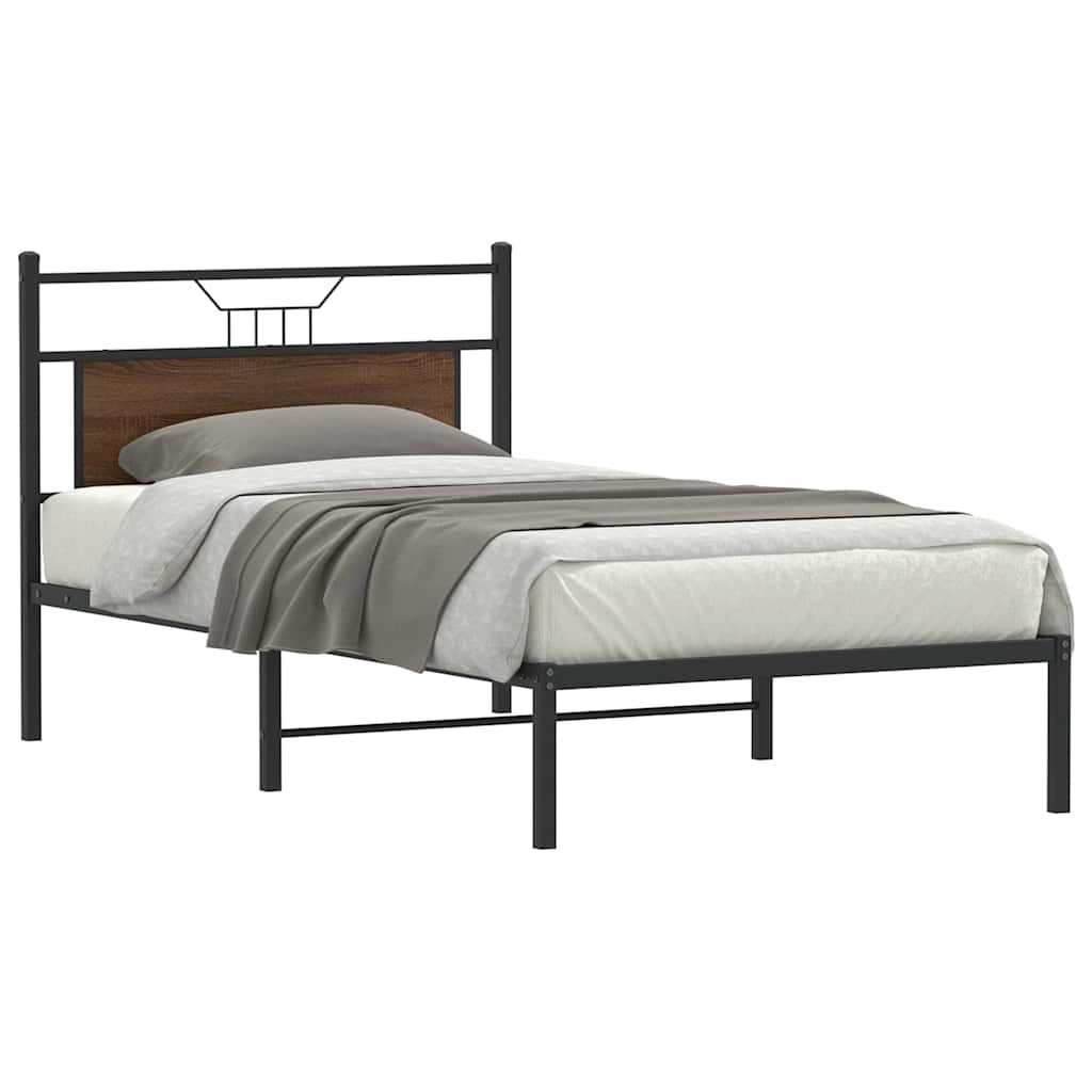 Cama sin colchón blanca 180x200 cm madera de ingeniería