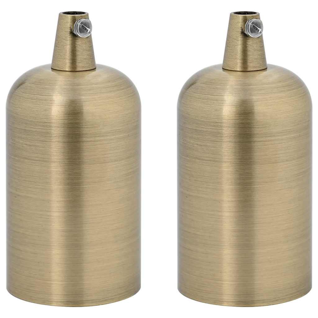 Portalámparas 2 uds bronce E27