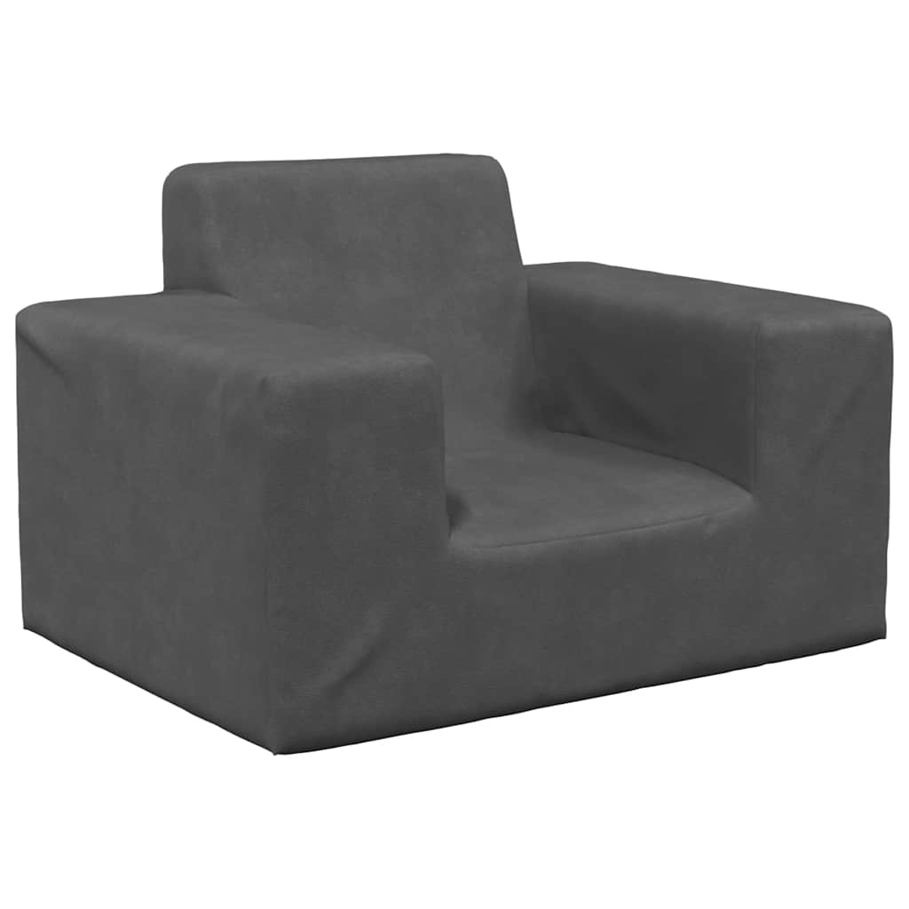Sofá para niños felpa suave azul
