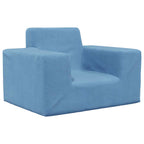 Sofá para niños felpa suave azul