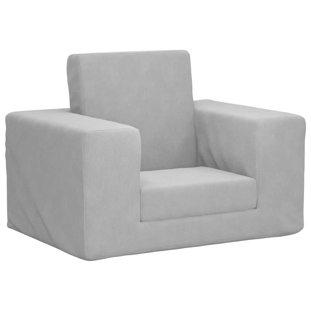 Sofá cama infantil felpa suave azul