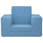 Sofá cama infantil felpa suave azul