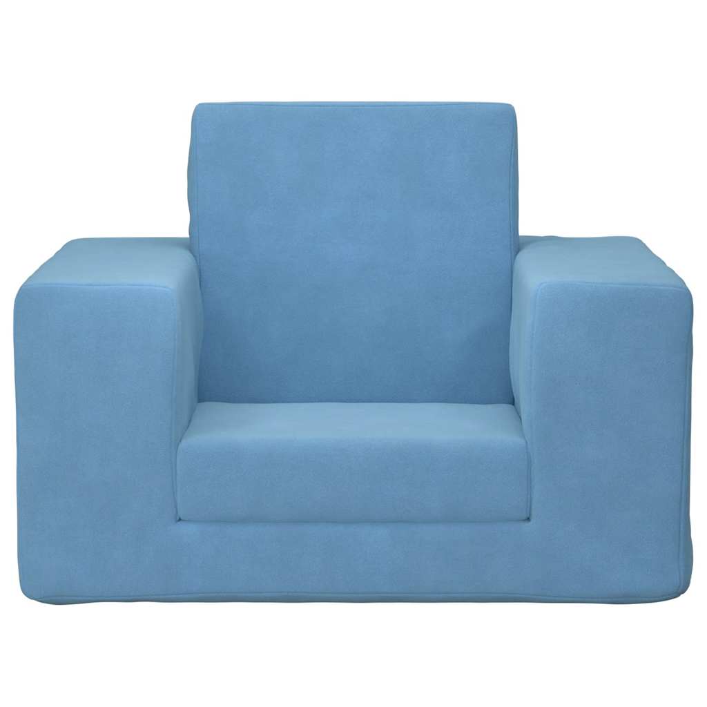 Sofá cama infantil felpa suave azul