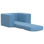 Sofá cama infantil felpa suave azul