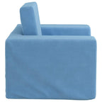 Sofá cama infantil felpa suave azul