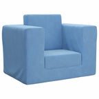 Sofá cama infantil felpa suave azul