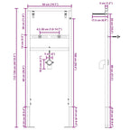 Soporte de pared de baño Manual Azul 50 x 3 x 112 cm
