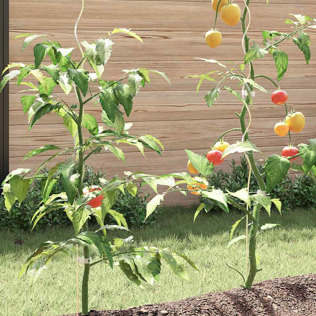 Soporte para plantas 20 pcs Plateado 150 x 0,6 x 0,6 cm Acero