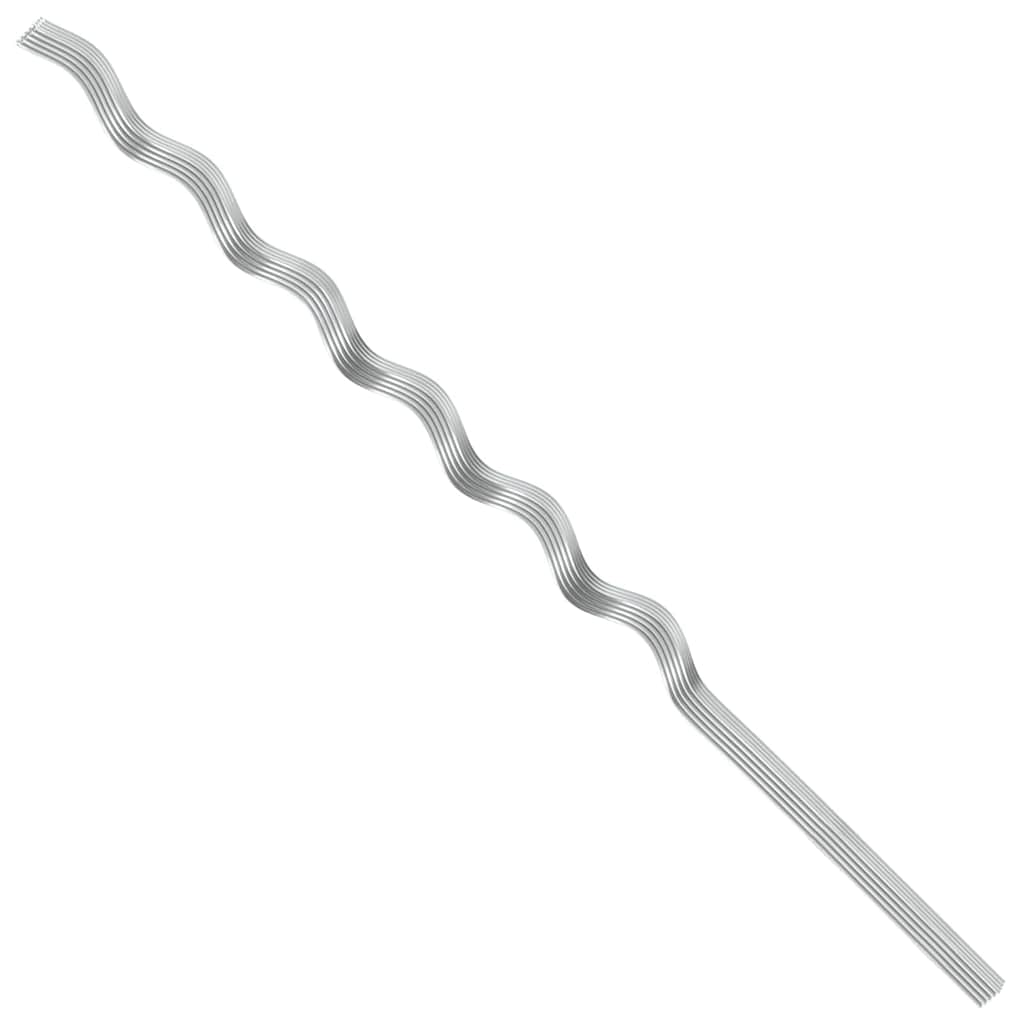 Soporte para plantas 20 pcs Plateado 150 x 0,6 x 0,6 cm Acero