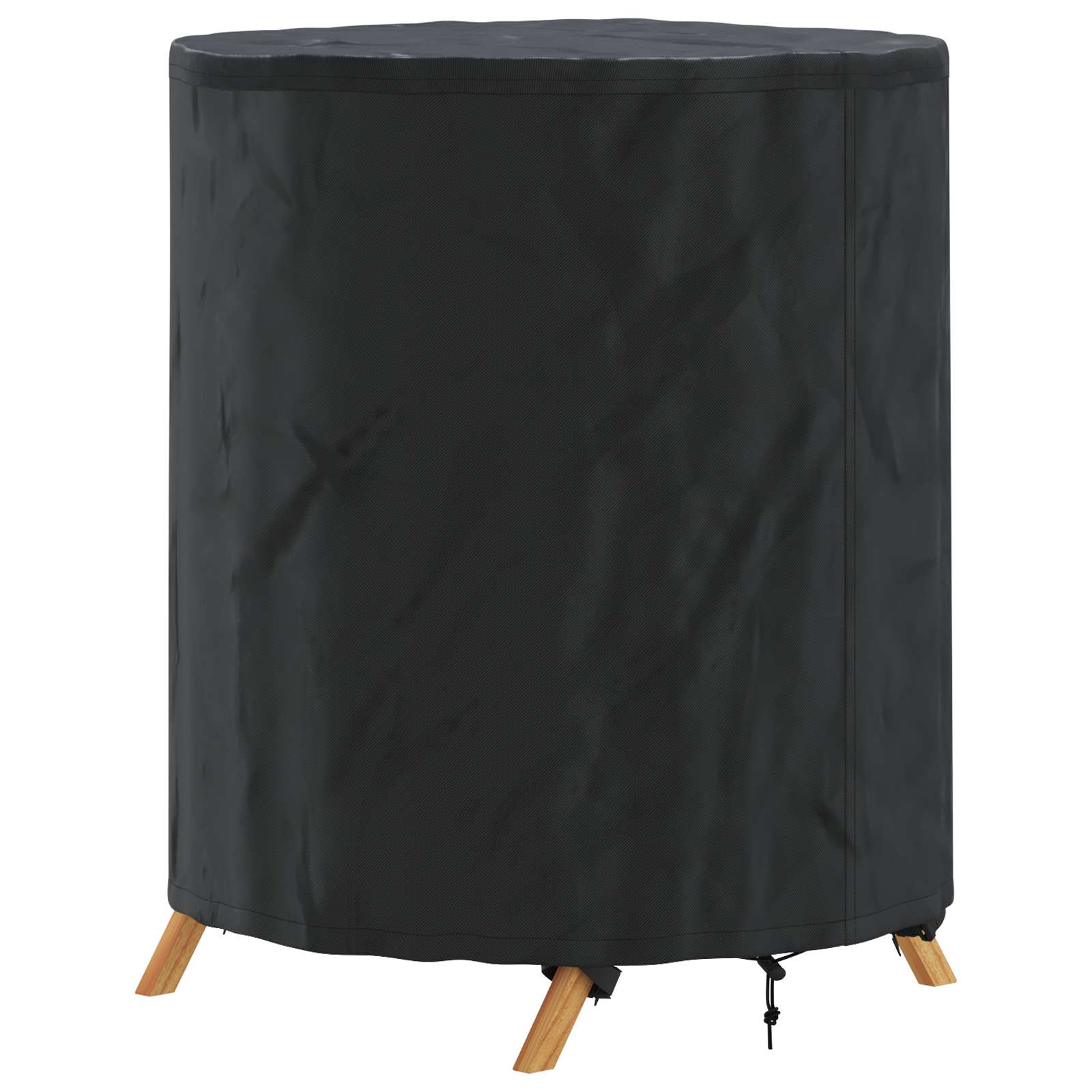 Cubierta de Mesa Liso Negro 62 x 62 x 70 cm tela