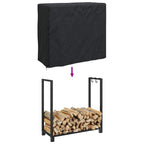 Funda para leñero Liso Negro 61 x 122 x 106 cm Tela Oxford 210D