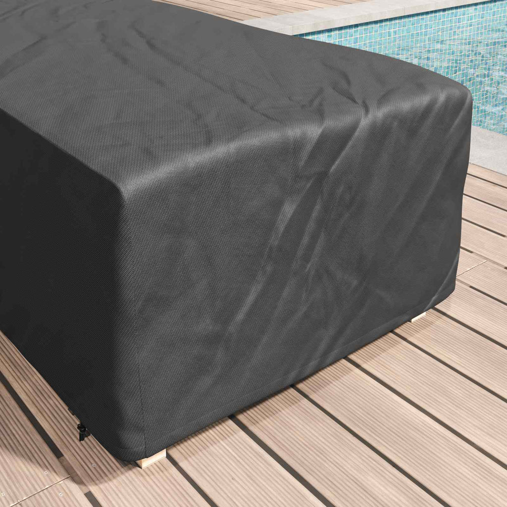 Funda para Loungers Liso Negro 74 x 210 x 40 cm tela
