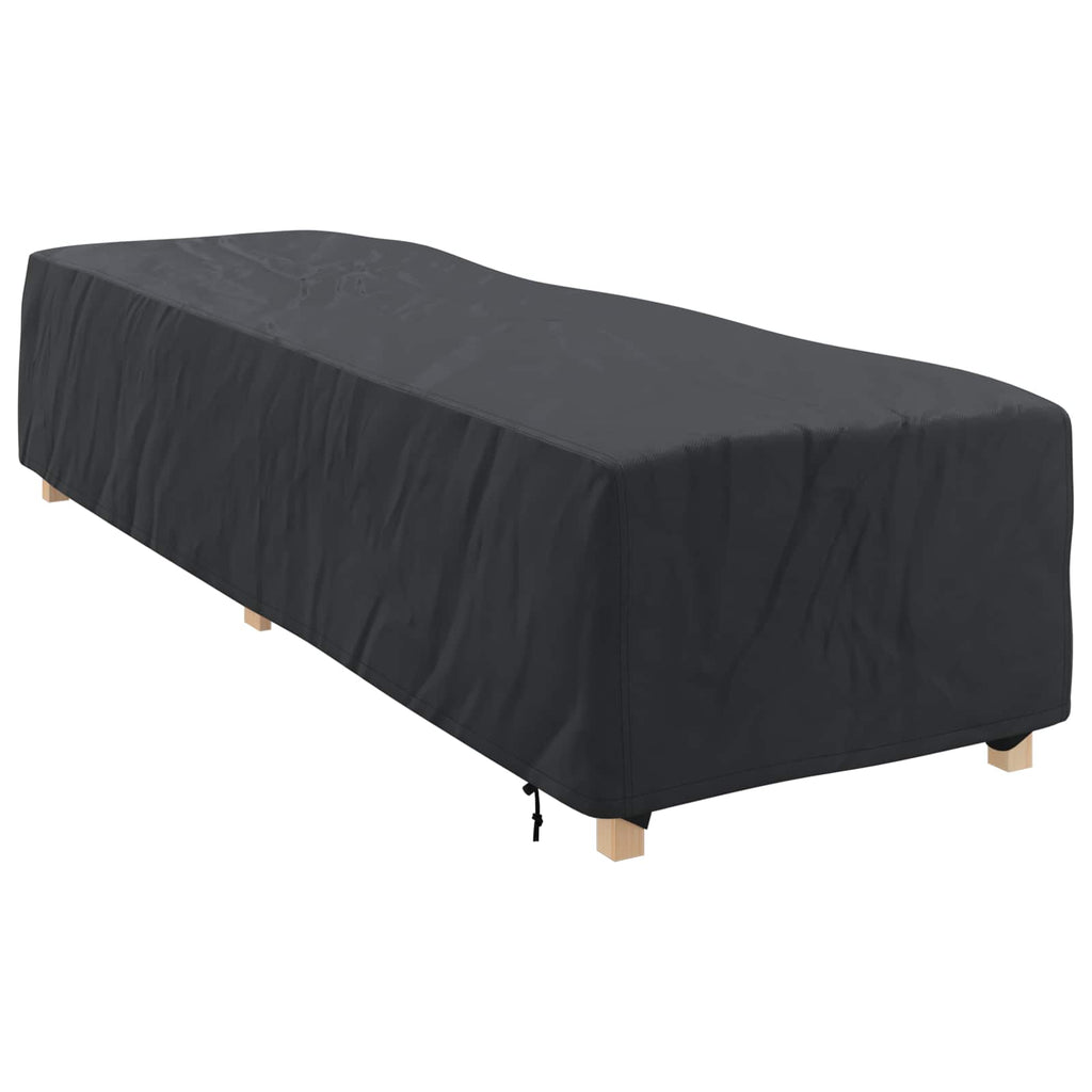 Funda para Loungers Liso Negro 74 x 210 x 40 cm tela