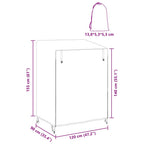Funda para columpio de exterior 120 x 90 x 155 cm