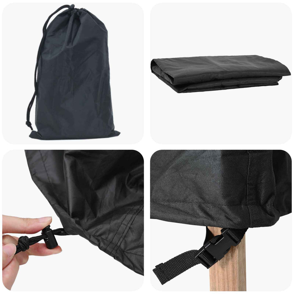 Funda para muebles de exterior Negro 195 x 76 x 82 cm