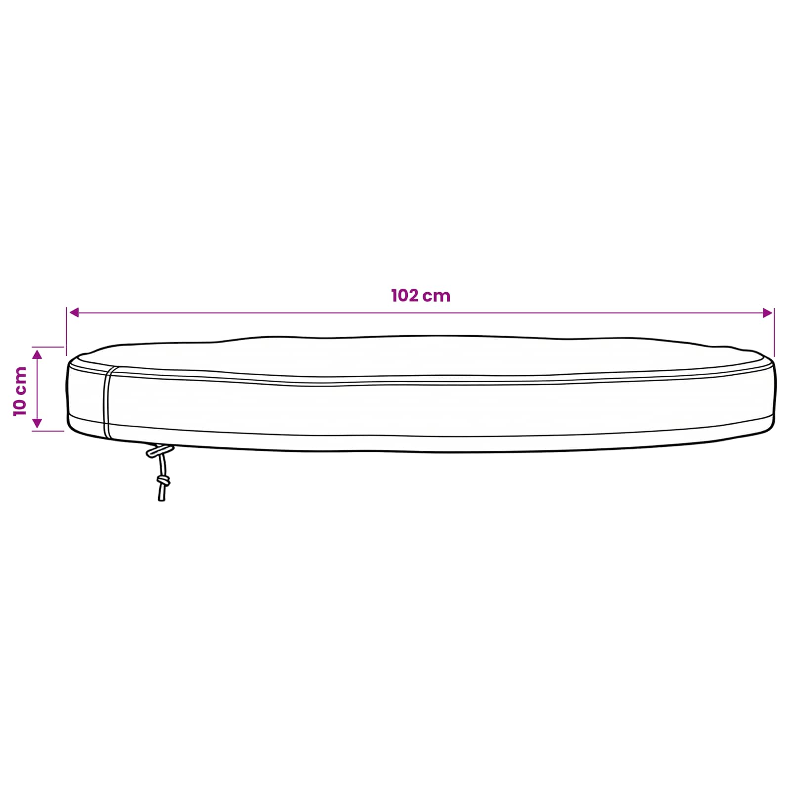 Funda para mesa de exterior 102 x 102 x 10 cm Tela Oxford 210D