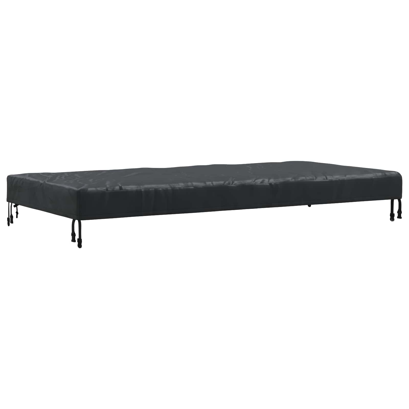 Cubierta de Mesa Liso Negro 102 x 182 x 15 cm tela