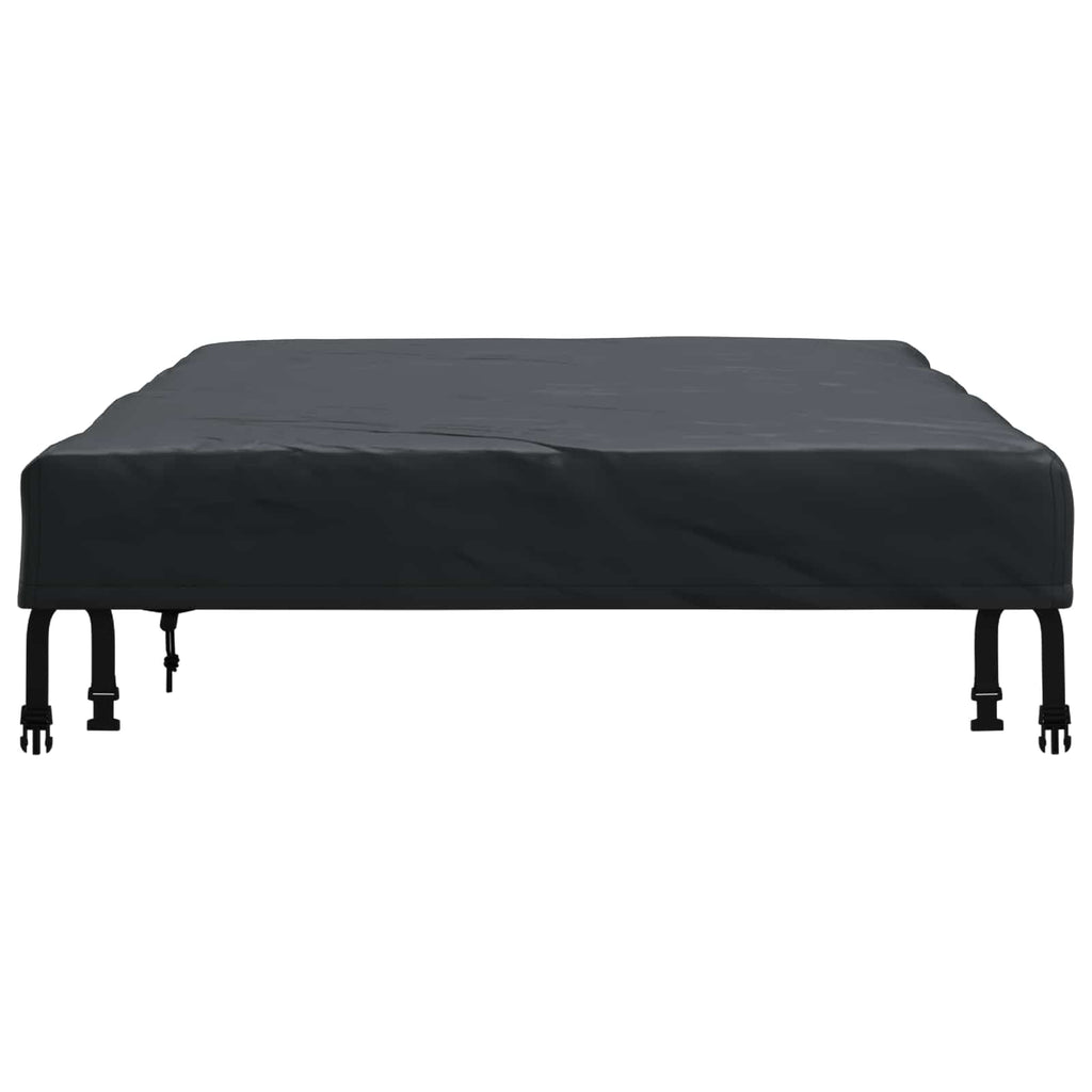 Cubierta de Mesa Liso Negro 102 x 182 x 15 cm tela