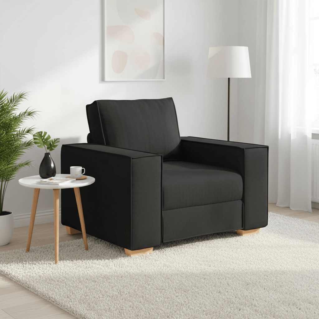Poltrona de tecido cor vermelho-vinho 100x78x84 cm